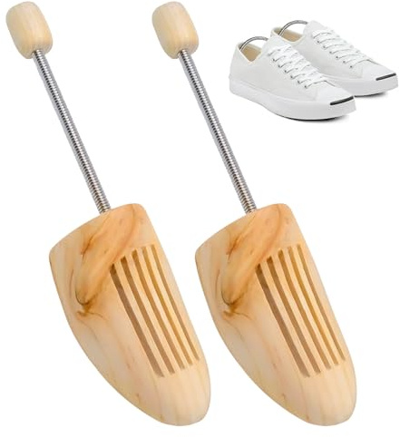HVIHWI 2 Stück Schuhspanner Holz, Schuhspreizer aus Naturholzr, Stabiler Knickschutz für Damen und Herren, Shoe Tree Passt für Lederschuhe und Sneaker