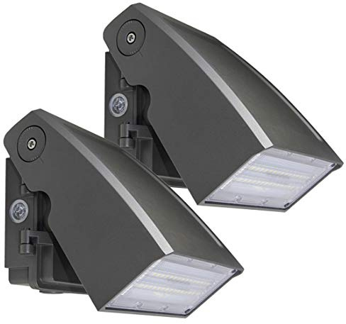 DAKASON (2 Pack) 30W LED Wall Pack, Dusk-to-Dawn Photocell, Adjustable Head, Full Cut-Off Security Light, 5000K 3300lm Replaces 100-150W HPS/HID IP65 Waterproof Outdoor Lighting Fixture, ETL Listed