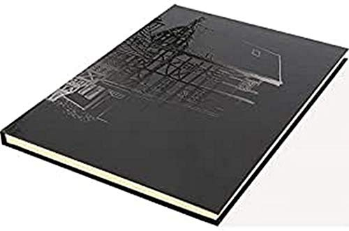 Skizzenbuch Kangaro A4 blanko, Hardcover, schwarz, 140g creme papier