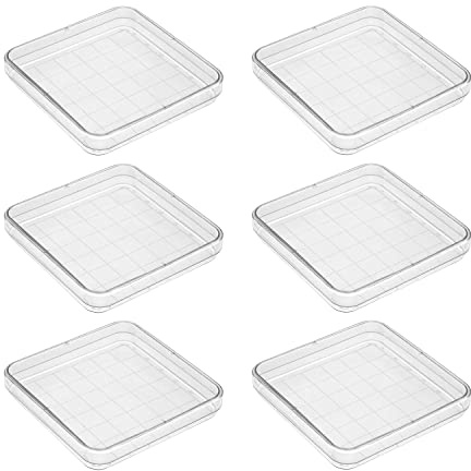 Othmro Lot de 10 coupelles de pétri rectangulaires en plastique 100 x 17 mm pour culture de cellules et autres scientifiques