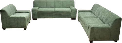DOMO. collection Norma Lot de 3 fauteuils Fixes en Plastique Vert 212 x 85 x 74 cm 194 x 85 x 74 cm 101 x 85 x 74 cm