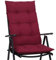 DETEX® Stuhlauflage 122x48cm Viskoeffekt Indoor Outdoor Stuhlkissen Polsterauflage Hochlehner Sitzauflage Rot