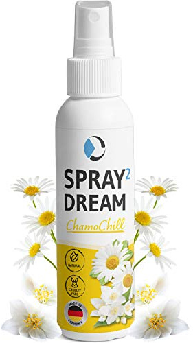Kissenspray Spray2Dream zum Einschlafen, Schlafspray mit Kamille und Jasmin | Ätherische Öle zum Entspannen, Aroma Duft-Öl mit essential oils, Deep Sleep Spray für Kopf-Kissen - 100ml