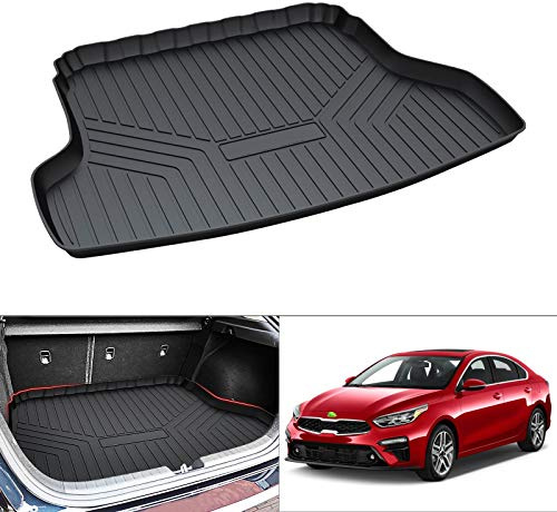 Cartist Cargo Liner Custom Fit for Kia Forte 2019-2024 Accessories All Weather Trunk Mat for Forte Cargo Mat Heavy Duty TPE Anti-Slip High Side