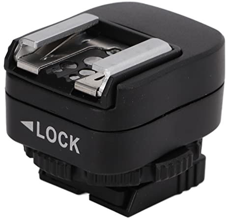 VBESTLIFE Hot Shoe Adapter with Extra PC Sync Connection Port, for Sony A7, A7C, A7R, A7RII, A7MII, A7RIII, A7MMIII, A74, A7R4, A7R4A, A9, A9II, A1, A6400, A6300, A6500, for Canon, for Nikon