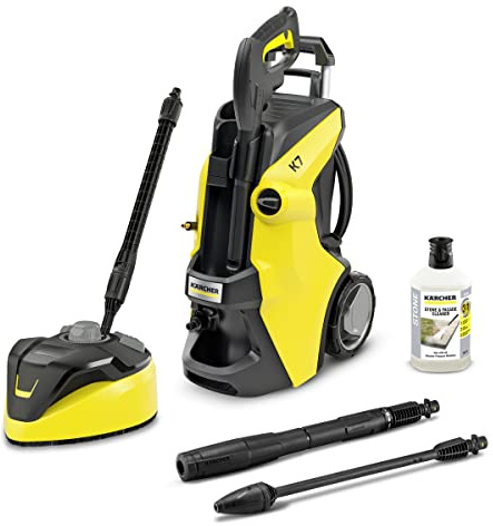 Kärcher, Hidrolimpiadora K 7 Power Home, Con pistola, Boquilla turbo, Lanza pulverizadora, Negro Y Amarillo, Presión 180 bar, Caudal 600 l/h, Rendimiento por superficie 60 m/h, Potencia 3000 W