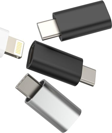 Adattatore Lightning Femmina a USB C Maschio(3Pack)per iPhone 16 15 Pro Max Caricabatterie Cavo Adapter per Apple Ricarica Adattatori per iPad Android Accessori Compatibile per Samsung Galaxy S25 S24