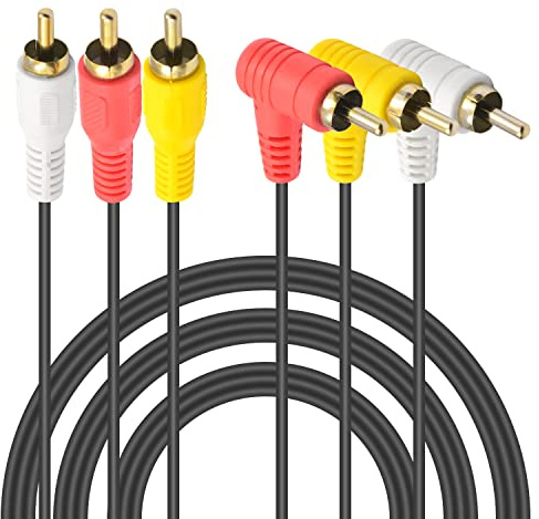 Duttek 3 RCA auf 3 Cinch-Kabel, 3 Cinch-Kabel, Stecker auf Stecker, Cinch-Splitter, Composite-Video-Audio-A/V-AV-Kabel, geeignet für 3 Cinch-Anschlüsse zwischen dem Audiosignal oder