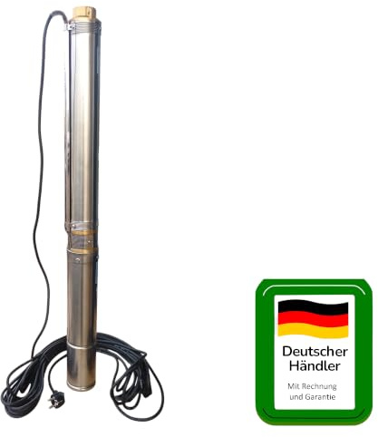 PAG Turbo GmbH® - 3,5 90mm Tiefbrunnenpumpe Brunnenpumpe 6,3-13bar sandresistent bis 5% 6300L/h - 0,8kW bis 1,5kW - 230V (3,5SMD 2-12)