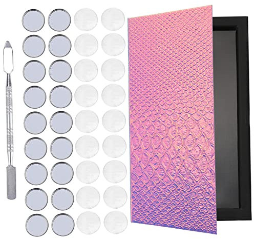 Mikinona 1satz Magnetische Lidschattenbox Mit Spatel Und Metallstickern Leere Kosmetikpalette Für Lidschatten Lippenstift Blush Tragbare Make-up-organizer Für Zuhause Und Unterwegs