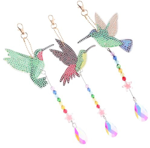 CANIGHT Suncatcher Bastelset 1 Satz Dekorativer Anhänger Heimdekoration Unfertiges - -kunstset - -diamantzeichnung Vögel - Acryl