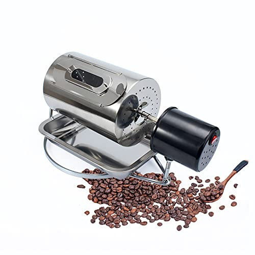Kaffeeröstmaschine Für Den Haushalt Elektrisch Trommel Typ Rotation Kaffeebohnen Röster Maschine Rostfreier Stahl Kaffeeröster Maschine Zum Backen Von Kaffee, Tee, Getreide(Without holes)
