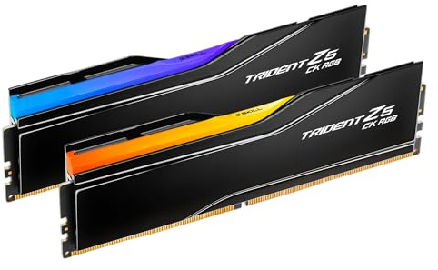 G.SKILL Trident Z5 CK RGB Series DDR5 RAM (Intel XMP 3.0) 48GB (2x24GB) 8200MT/s CL40-52-52-131 1.40V Memoria para computadora de escritorio CU-DIMM - Espejo negro (F5-8200C4052G24GX2-TZ5CRK)