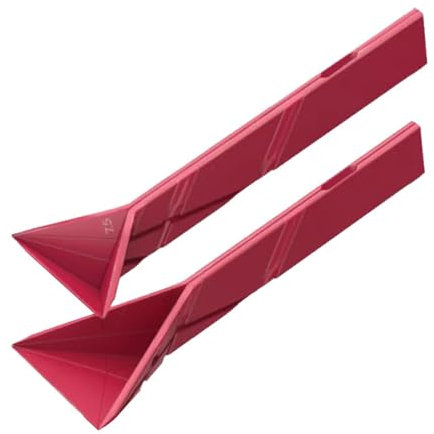 Colcolo 2X Folds Flat Measuring Spoons Multifunction for Dry and Liquid Ingredients Creative Kitchen Gadget 3 in 1 for Cook Kitchen, Red