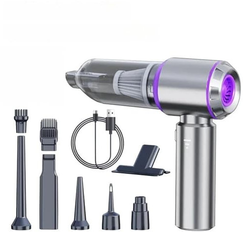 DGOINGPI Aspirapolvere per auto Macchina per la pulizia del motore brushless wireless portatile ad alta potenza potente spolverino per elettrodomestici aspirabriciole(Purple)