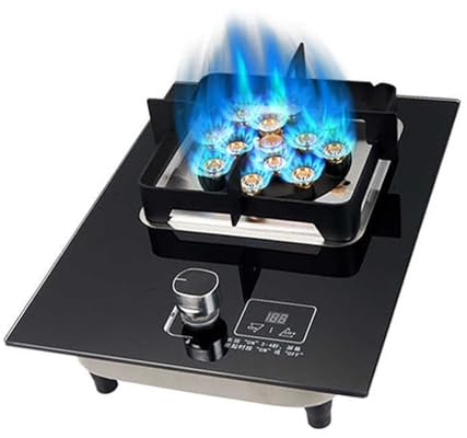 BZJPRFC Stufa A Gas 43 Cm, Stufa A Gas Portatile da 5,2 KW, Stufa di Conversione Gas/GPL, con Protezione Spegnimento E Funzione Timer, for La Cucina Domestica(NG)