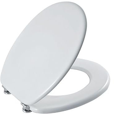 Iceberg Abattant WC en bois blanc universel pour salle de bain