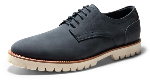 Bruno Marc Zapatos de Vestir Oxfords Hombre Ligero Zapatos de Cordones Clásico Zapatos de Traje Formales Derby para Hombre,Size 42,Azul Oscuro,BMUMOX2511