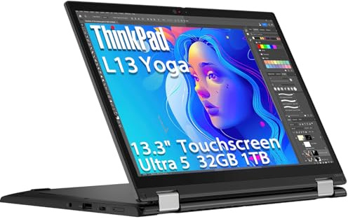 Lenovo ThinkPad L13 Yoga Gen 5 2-in-1 Business AI PC Laptop (13.3 FHD+ Touchscreen, Intel 12-Core Ultra 5 125U, 32GB DDR5 RAM, 1TB SSD) Fingerprint, 1080P IR Webcam, Thunderbolt 4, Win 11 Pro