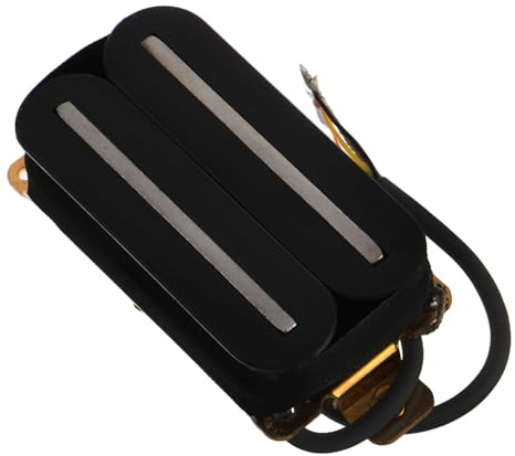 Dual Rail Humbucker Gitarrenpickup für E-gitarre, Schwarz, Hals | Spulenaufteilung, Hohe Ausgangsleistung, Kunststoff und Metallausführung, für Recording und Upgrade