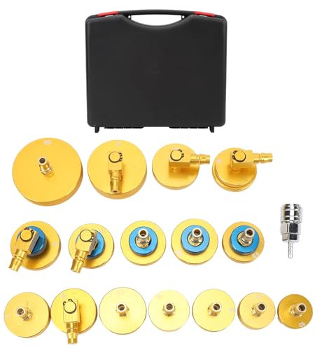 SIXRUN 17pcs Bremsflüssigkeitsentletzer -Adapter -Kit, Aluminium -Hauptverletzer -Adapter -Adapter -Set, Leicht zu Entlüften und für die Meisten Fahrzeuge Nachzufüllen, mit