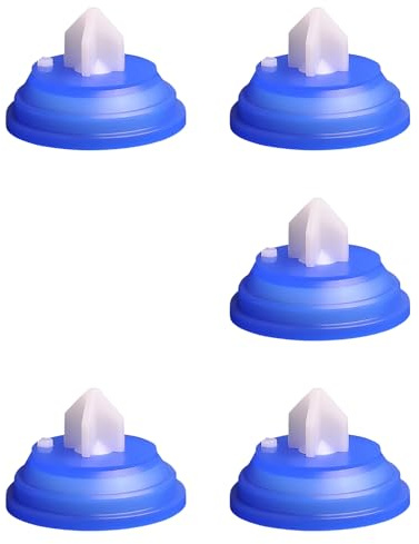 Juego de 5 juntas de inodoro generales de silicona resistentes al calor, sellador para tanques de baño, sellador para tanques seguros para disparar, ahorro de agua, ahorro de agua, anillos de sellado