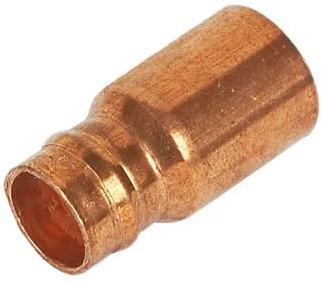 Copper Solder Ring Fitting Reducer F 10MM X M 15MM, Suitable for Drinking Water, Suitable for Water, Oil & Gas Systems, Suitable for Hard & Soft Water Areas, 1 in Pack