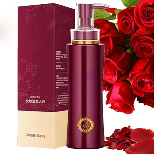 Let‘s Smile - Rose Fragrance Body Wash, 16.9 Fl Oz Aroma Hydrate Body Wash, Fragrant Bath Milk & Honey, Gentle cleansing for All Skin Types