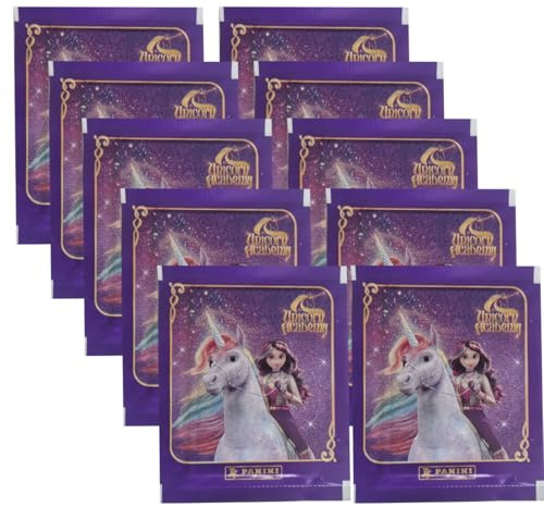 Fantasy Einhorn Sammelspaß Sticker Kollektion 2025 | 10x Stickertüten | 50 Sticker zum Sammeln & Tauschen