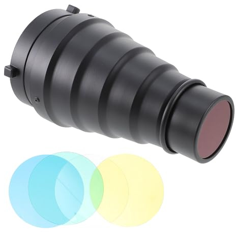 Flash Light Beam Tube Kit with Honeycomb Grid and Filters | Plastic Build, Portrait Photography Accessory, High Adaptability, Concentrate Light, Spotlight Effect
