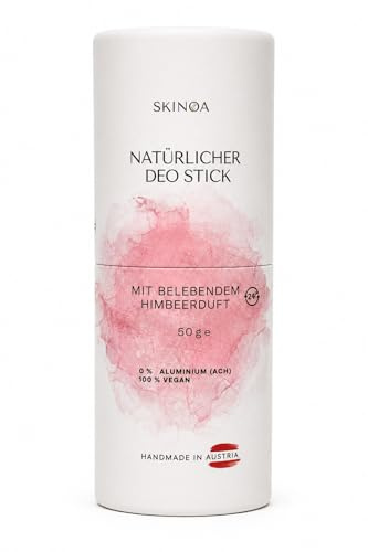 Veganes Deo ohne Aluminium & Alkohol. Skinoa Deo-Stick Kokos mit dezentem Kokosöl-Duft. Mit Kokosöl, Sheabutter & Zinksalz. Neutralisiert Geruch bis zu 24 Stunden. 50 g (Himbeere)