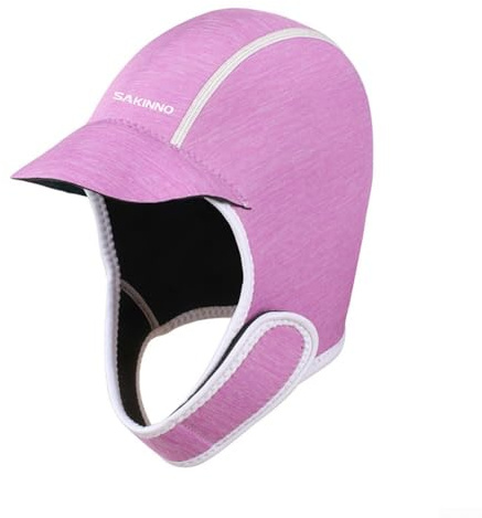 Cómoda gorra de neopreno para buceo, diseñada para esnórquel, surf y otras actividades acuáticas (rosa)