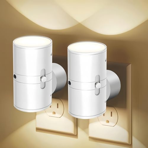 Kuisoe The Light Supplier PLUGIFY One Stecker Lampe– Moderne Steckerlampe mit Bewegungssensor, 3 Modi und 3000K warmweißem Licht für Badezimmer und Kinderzimmer (Weiß,1)