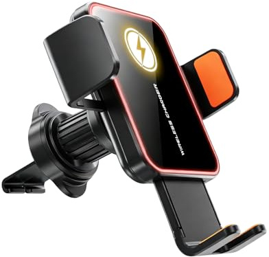 Generisch Supporto per telefono di ricarica – Supporto per telefono di ricarica senza fili | Supporto di navigazione auto per berlina automobilistica, SUV, sfiato cruscotto, pendolarismo giornaliero