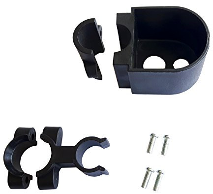 FabaCare Stockhalter Gehstockhalter für Rollatoren, Gehrahmen und Gehhilfen, schwarz, Halterung für Gehstock, Gehstockhalterung mit FabaCare Spezialversiegelung