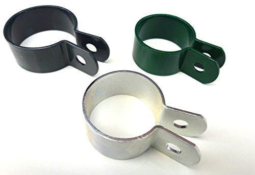 OuM 8 abrazaderas de 48 mm para puntal de valla/postes, color verde
