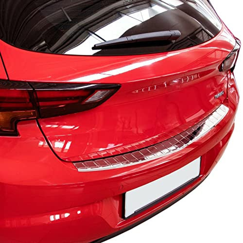 Recambo Ladekantenschutz Edelstahl CHROM kompatibel für OPEL ASTRA K SCHRÄGHECK | mit Abkantung | premium Qualität