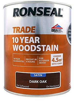 Ronseal Trade 10yr Woodstain - Dark Oak - 750ml