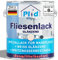 Plid® Fliesenfarbe Badezimmer & Küche [FEUCHTIGKEITSBESTÄNDIG] Fliesenlack Cremeweiß 0.75l fürs Bad - Fliesen neu streichen & lackieren im Innenbereich - 3in1 Fliesen Farbe Lack - Made in Germany