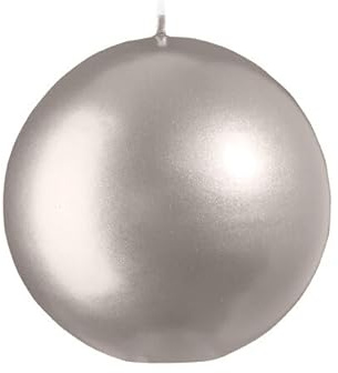 Jaspers Kerzen Kugelkerzen Metallic Matt Stein Ø 100 mm, 6 Stück