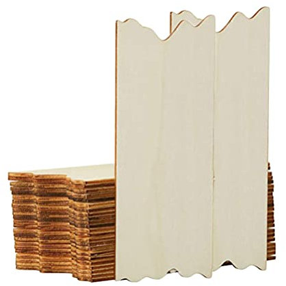 Milisten 24pcs Wooden Craft Hanging Board Blank Wood Chips for Home Decoration Registration and Creative Projects