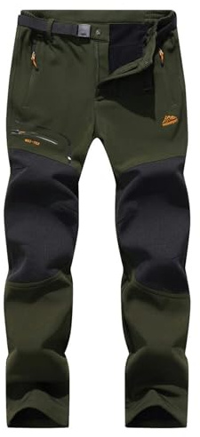 BenBoy Herren Wanderhose Wasserdicht Softshellhose Skihose Outdoorhose | Winddicht Warm Gefüttert Snowboardhose Winter Trekkinghose