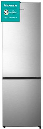 Hisense RB329N4ACE Frigorifero Combinato a libera installazione, Total No frost con ventilazione multiflow, Inox Look, Altezza 180 cm, capacità netta 255 L