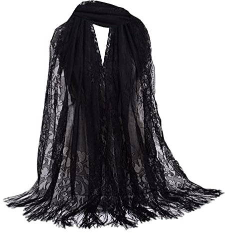 FAIRYGATE Stola für Abendkleid Damen Umschlagtuch lügel Mit Quasten Reversible Floral Woven Shawl Weiches Netz Fransen Wraps für Hochzeit Party Frühling Sommer Umschlagtücher A0608