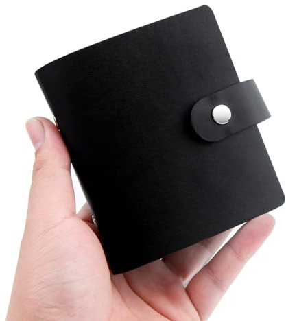 Ruibytree 52 Pockets Small Photo Album 2x3 for Fujifilm Instax Mini Series Instant Film Photos, PU Leather Cover Portable Album for Polaroid Hi-Print Pictures (Black, 1 Pack)