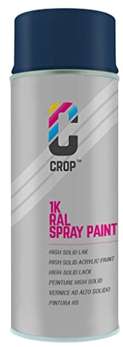 CROP Lackspray RAL 5003 Saphirblau - Hohe Deckkraft, SCHNELLE TROCKNUNG, 100% inaltérable - Auto, Motorrad & Heimwerken - Matt - 400 ml