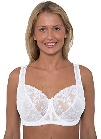 Undercover Ladies Floral Embroidered Bra LG900 White 36G