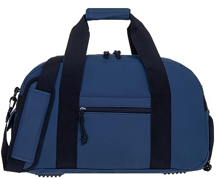 Sporttasche Fitness Tasche Damen Herren Kinder 46 cm 24 L Plane wasserabweisend Schuhfach Nassfach Reisetasche Handgepäck Freizeittasche Hydo Gym Bag 12891 + Trinkflasche (Uni Blau)