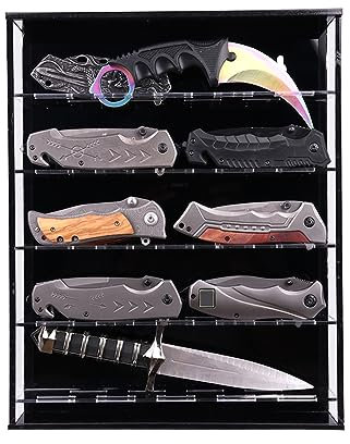 HHUXIUE Messer-VitrinenMilitärische Klappmesser-VitrinenAcryl-Taschenmesser-Vitrinen für die Aufbewahrung von kleinen Messersammlungen und Di