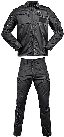 Darringls Herren Paintball Anzug Taktischer Anzug Kampfhemd und Hose Set Langarm Ripstop Multicam Airsoft Kleidung Woodland Jagd Militäruniform